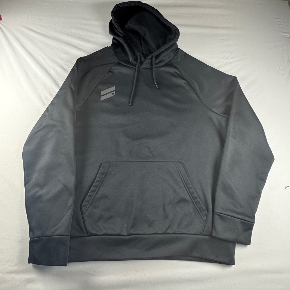 Hurley Mens Black Fleece‎ Lined Performance Hoodie Sweatshirt Lg HFA21VMP-02670